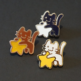 Space Kitten (brown) - Enamel Pin