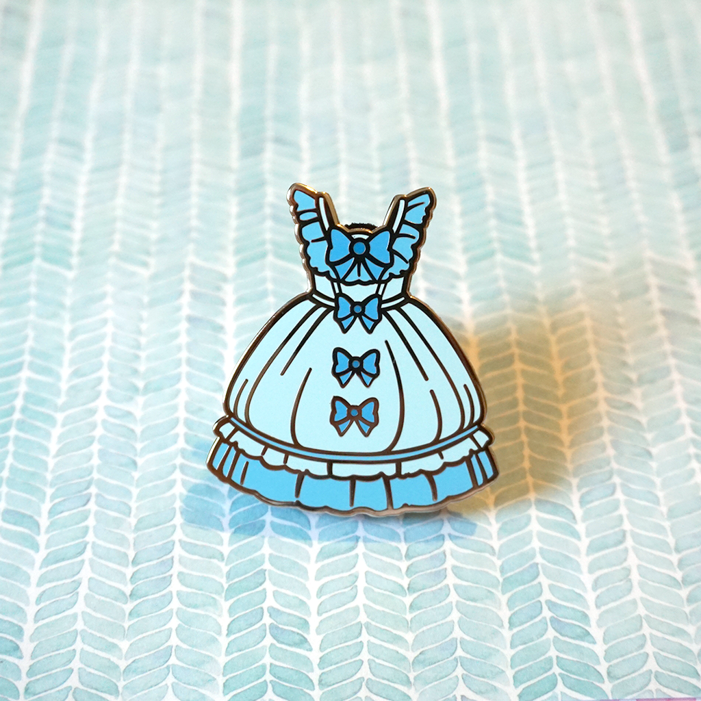 0 Sweet Lolita (Blue) - Enamel Pin (Lolita Couturier) - Atelier Perséphone : bijoux, accessoires et papeterie
