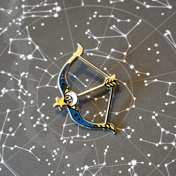 Shooting Star Bow - Enamel Pin (Stellar Armory) - Atelier Perséphone : bijoux, accessoires et papeterie