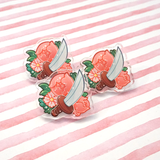 Dagger - Acrylic Pin (Floral Invasion) - Atelier Perséphone : bijoux, accessoires et papeterie