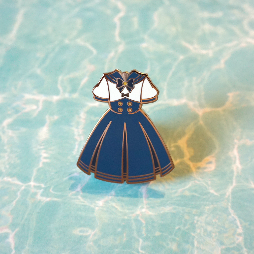 0 Sailor Lolita (Blue) - Enamel Pin (Lolita Couturier) - Atelier Perséphone : bijoux, accessoires et papeterie