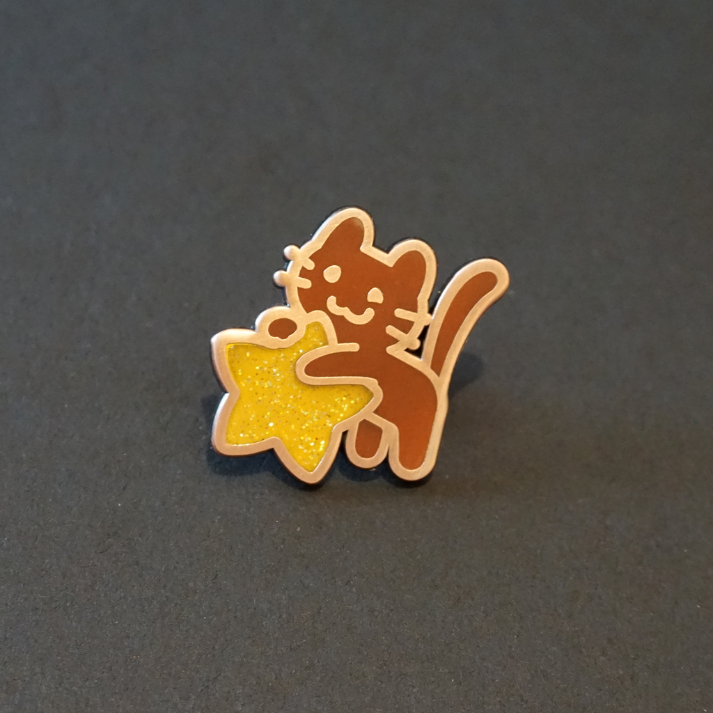 Space Kitten (brown) | Enamel Pin