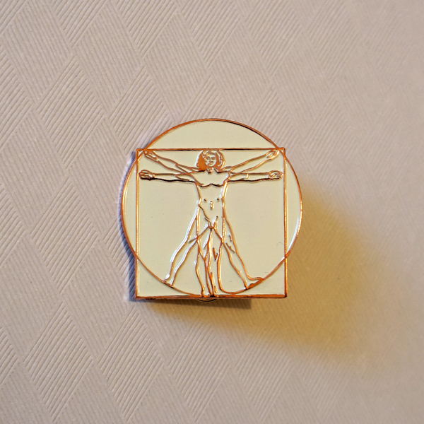 Vitruvian Man - Enamel Pin (Pocket Museum) - Atelier Perséphone : bijoux, accessoires et papeterie