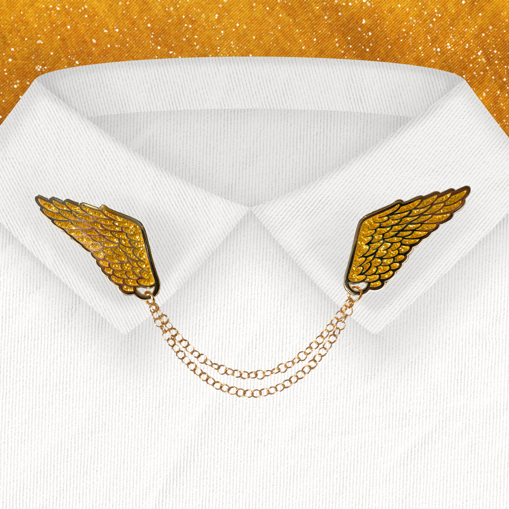 Golden Sparkles Wings - Connected pins - Atelier Perséphone : bijoux, accessoires et papeterie