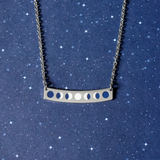 Moon Phases (Silver) - Necklace - Atelier Perséphone : bijoux, accessoires et papeterie