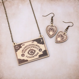 Ouija Planchettes - Wooden Earrings - Atelier Perséphone : bijoux, accessoires et papeterie