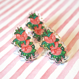 Dango - Acrylic Pin (Floral Invasion) - Atelier Perséphone : bijoux, accessoires et papeterie