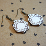 Heptagram - Wooden Earrings - Atelier Perséphone : bijoux, accessoires et papeterie