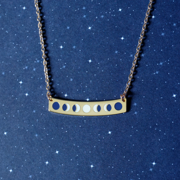 Moon Phases (Gold) - Necklace - Atelier Perséphone : bijoux, accessoires et papeterie