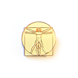 Vitruvian Man - Enamel Pin (Pocket Museum) - Atelier Perséphone : bijoux, accessoires et papeterie