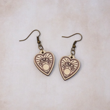 Ouija Planchettes - Wooden Earrings - Atelier Perséphone : bijoux, accessoires et papeterie