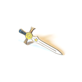 Golden Moon Sword - Enamel Pin (Stellar Armory) - Atelier Perséphone : bijoux, accessoires et papeterie