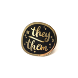 They/Them - Enamel Pin (Starry Pronouns) - Atelier Perséphone : bijoux, accessoires et papeterie