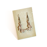 Cervidae - Wooden Earrings - Atelier Perséphone : bijoux, accessoires et papeterie