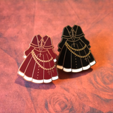 0 Gothic Lolita (Bordeaux) - Enamel Pin (Lolita Couturier) - Atelier Perséphone : bijoux, accessoires et papeterie