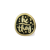 He/They (Golden) - Enamel Pin (Starry Pronouns)