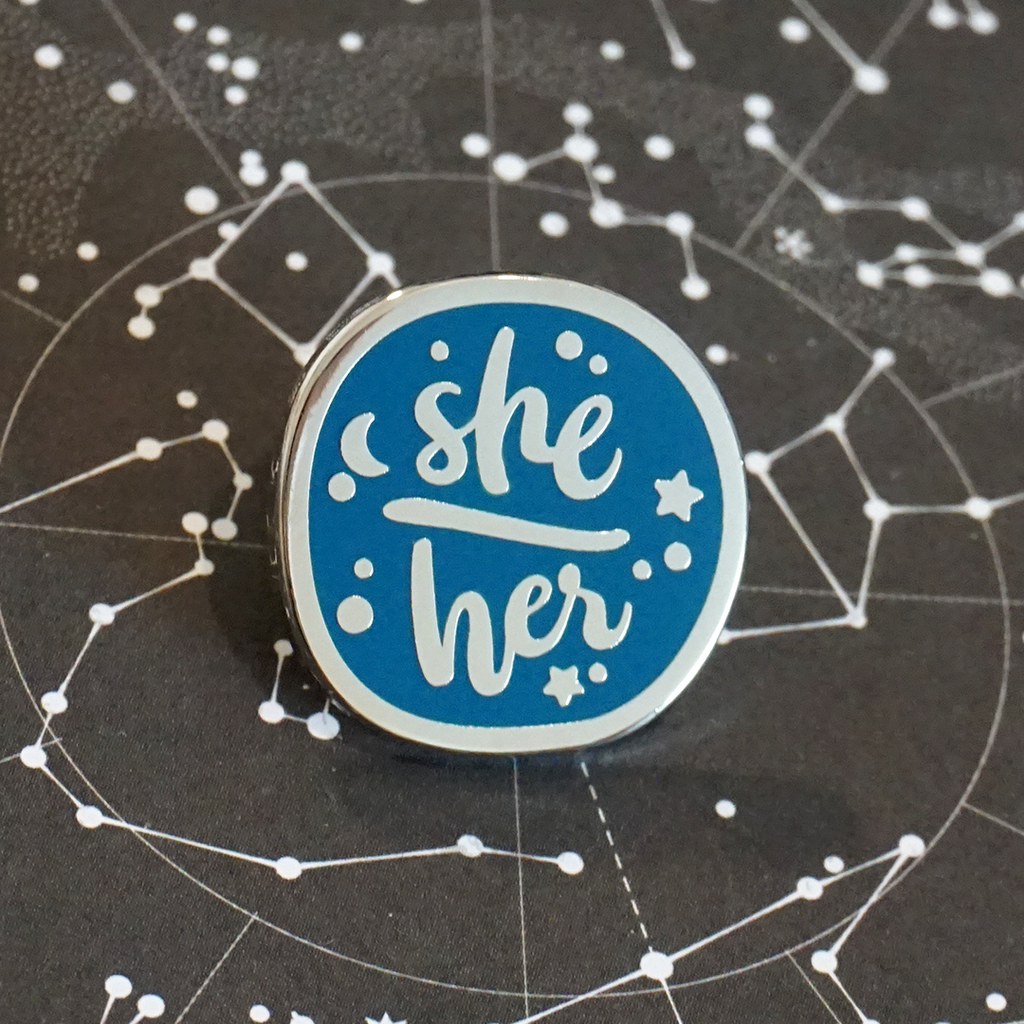 She/Her (Silver) | Enamel Pin