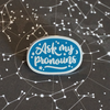 Ask my pronouns (Silver) - Enamel Pin (Starry Pronouns)